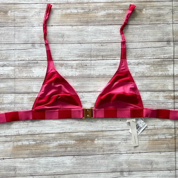 ViX Swim JU SOPHIA Striped Fixed Triangle Bikini Top
